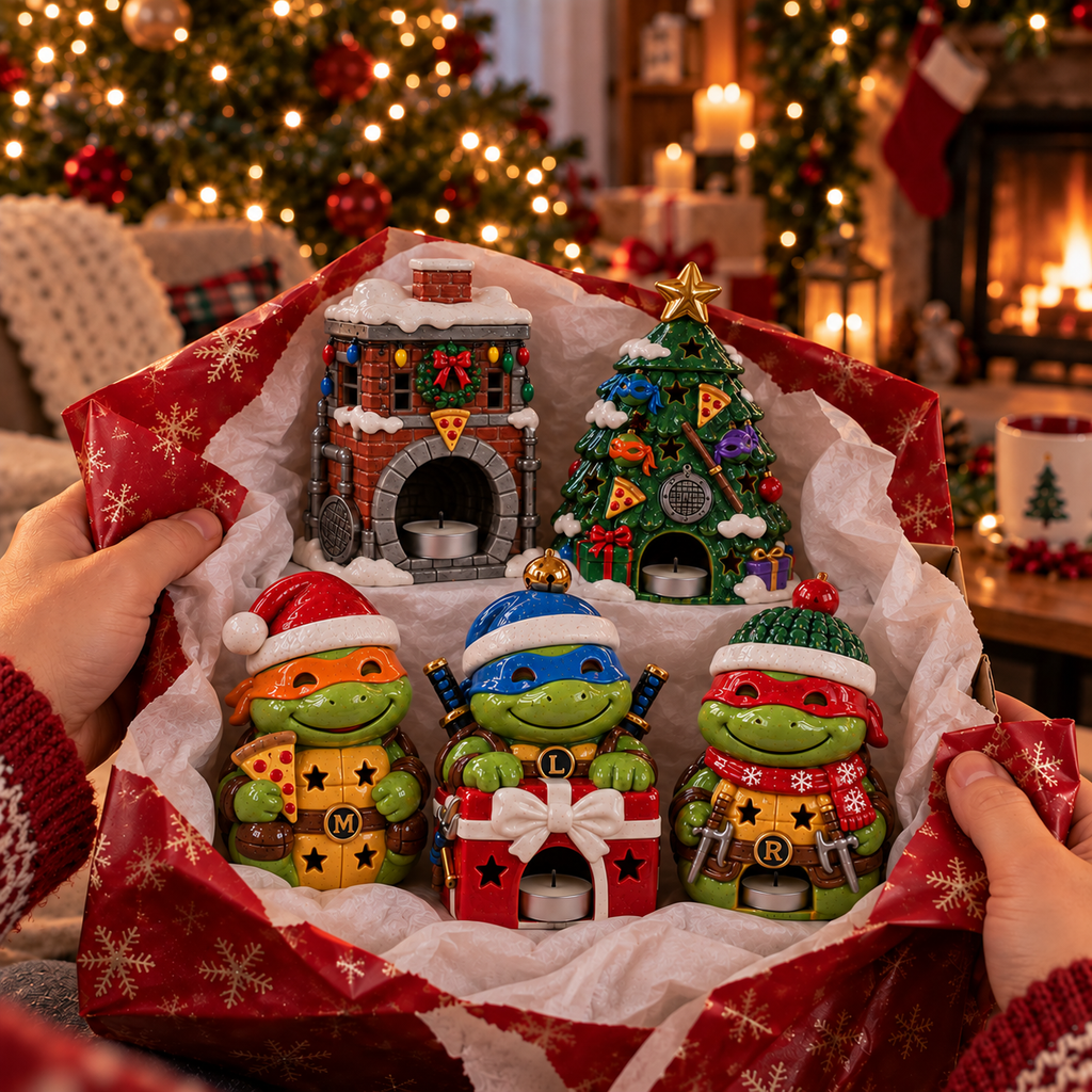NJT CHRISTMAS CERAMIC CANDLE HOLDER HQH