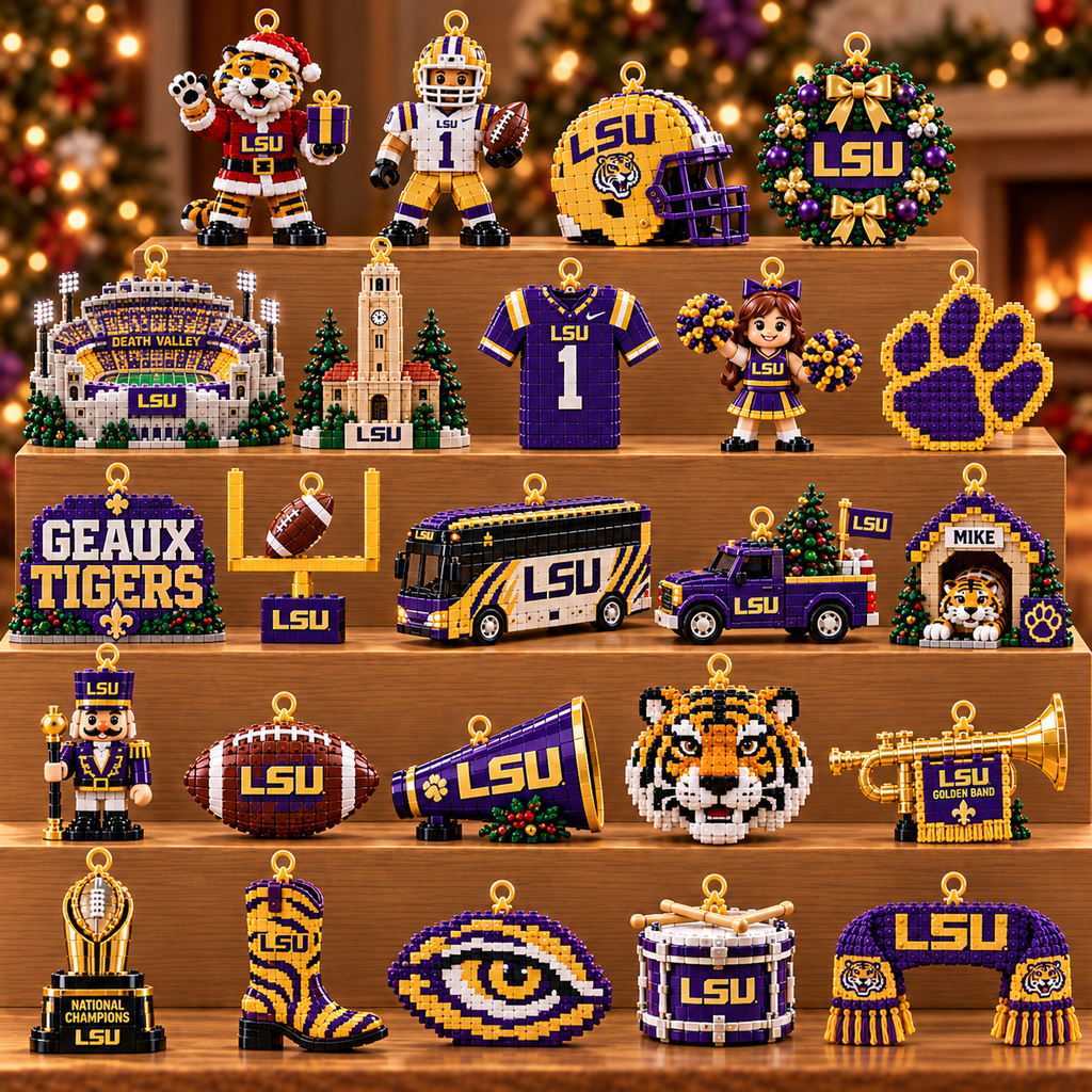 LSU 24-Day Christmas Brick Ornament Advent Calendar NTTB