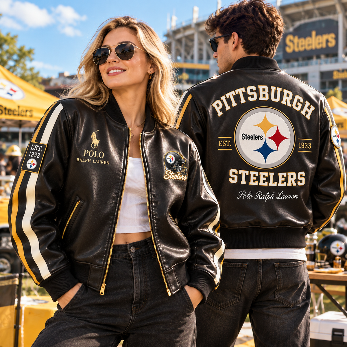 PBS PREMIUM LEATHER BOMBER JACKET NTNA