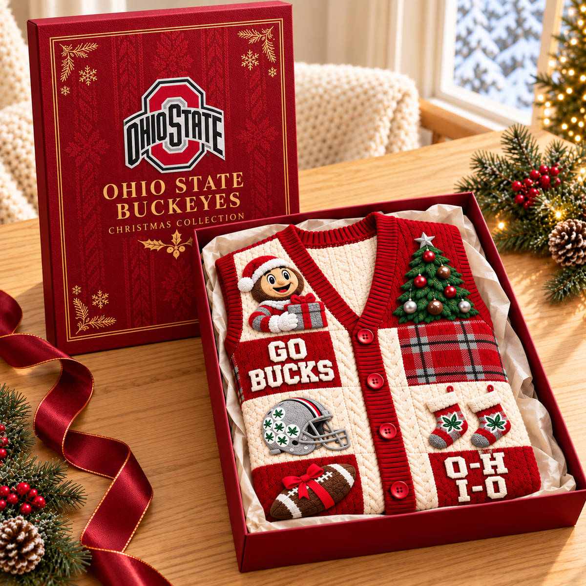 OSB Premium Christmas Cardigan Vest TMH