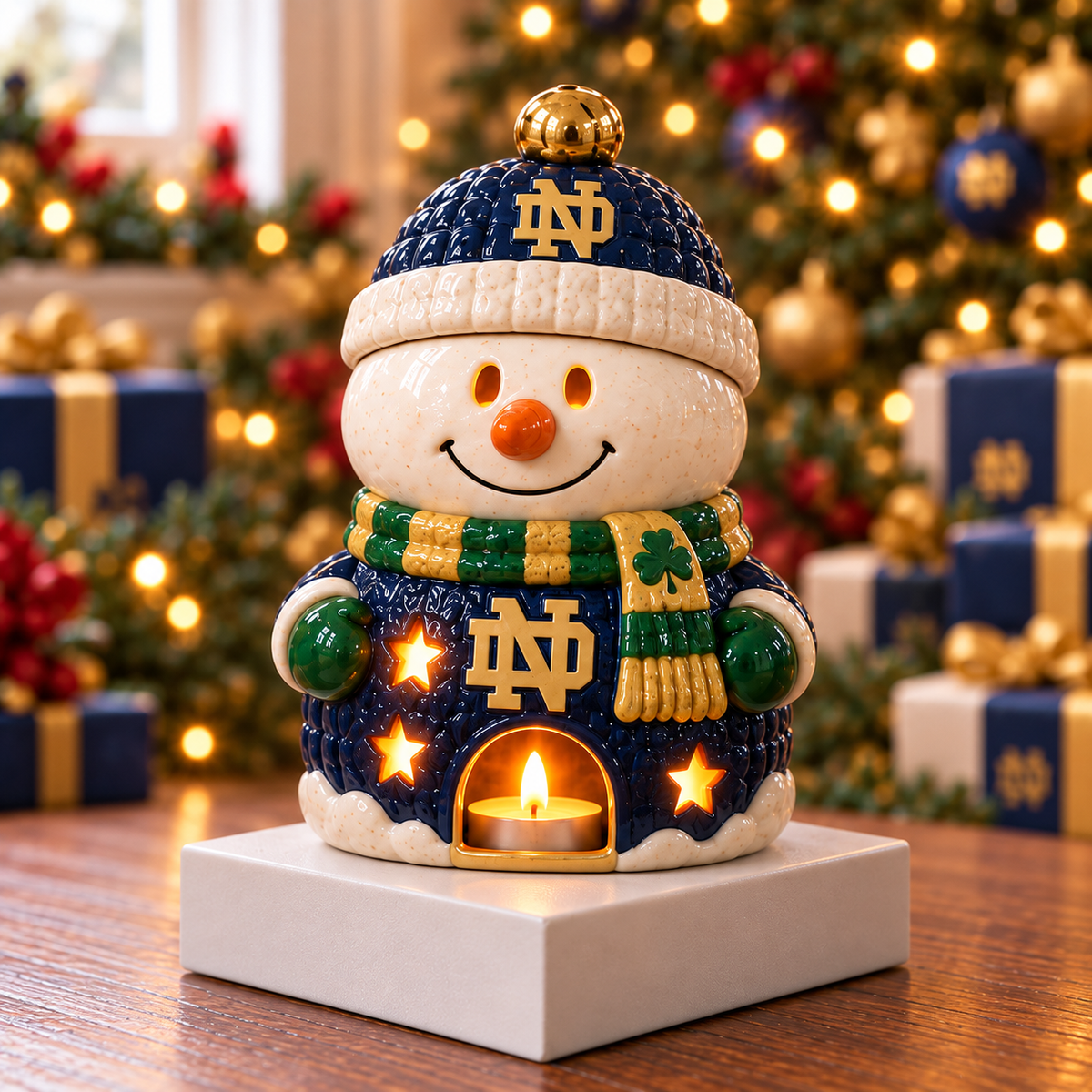 NDFI CHRISTMAS CERAMIC CANDLE HOLDER HQH 1