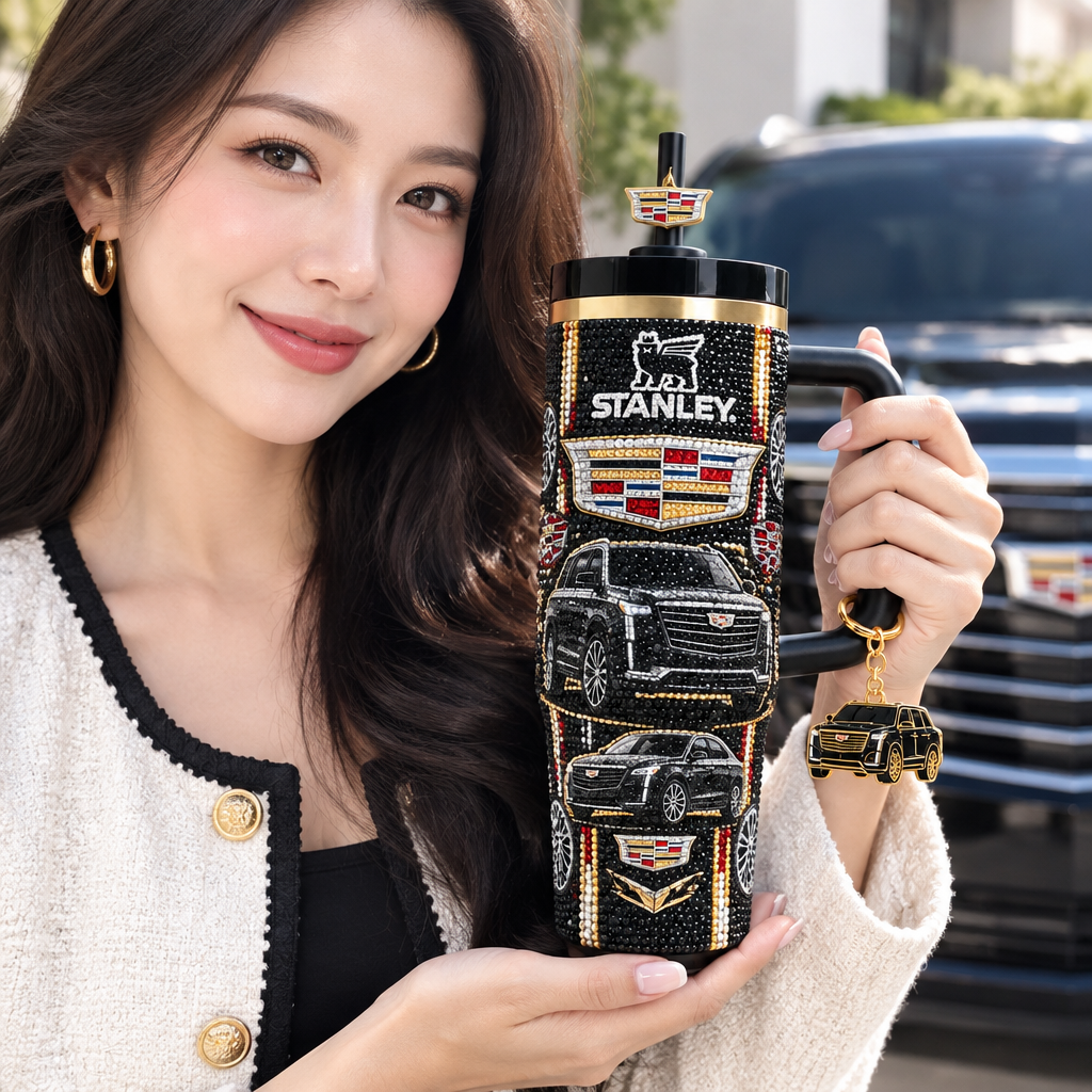 Cadillac 40oz Tumbler With Handle TTNL