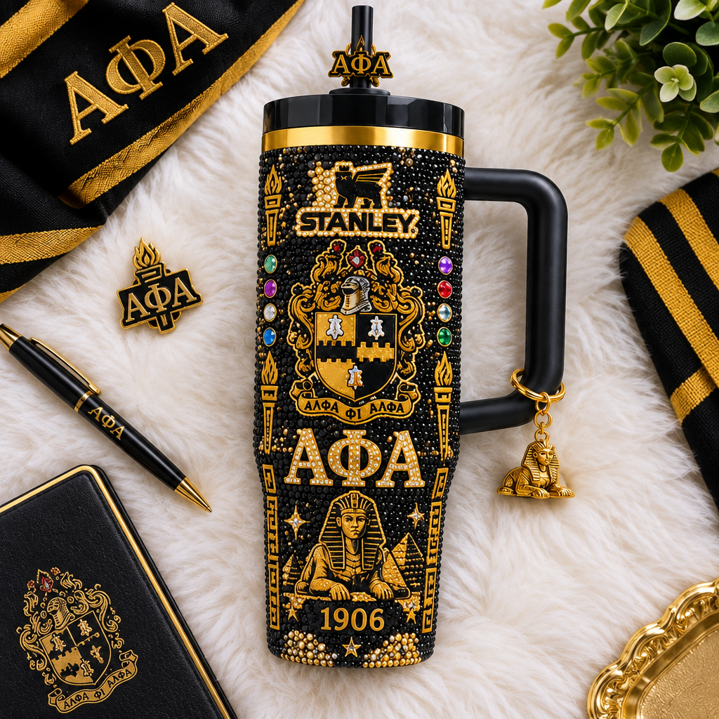 Alpha Phi Alpha 40oz Tumbler With Handle TTNL