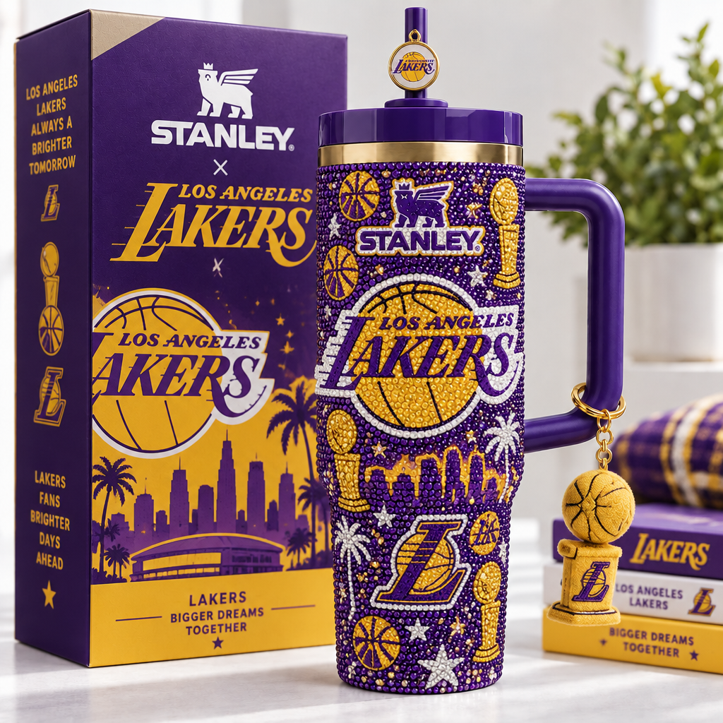 Los Angeles Lakers 40oz Tumbler With Handle TTNL